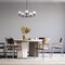 Designers Fountain Vibrato 5 Light Transitional Matte Black with Clear Glass Shades Chandelier For Dining Rooms D285M-5CH-MB - alternate 2